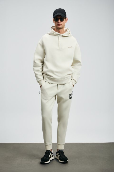 Road Erkek Sweatshirt Kırık Beyaz - LUFIAN