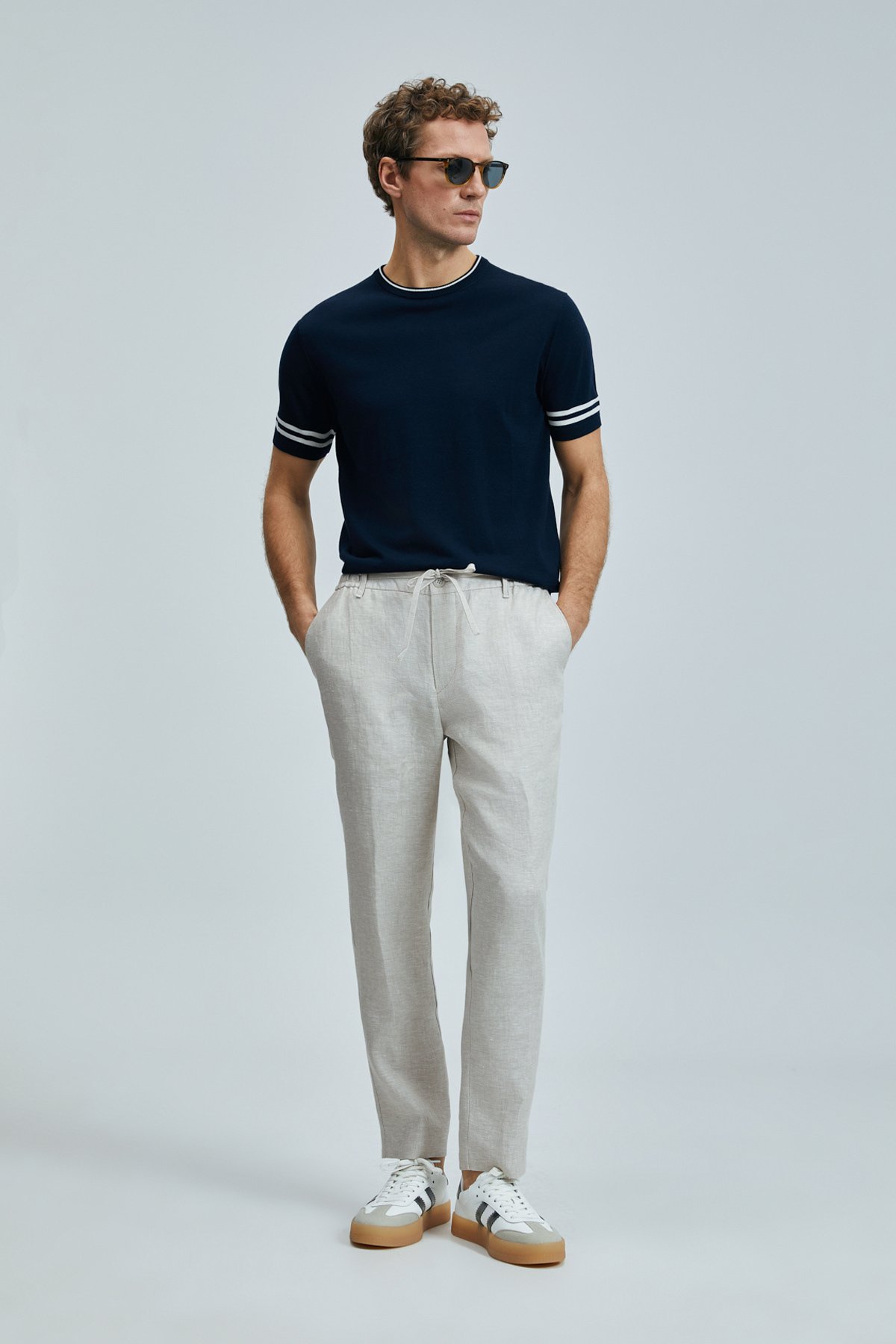 Robert Erkek İpek Karışımlı Kazak Lacivert - Lufian (1)