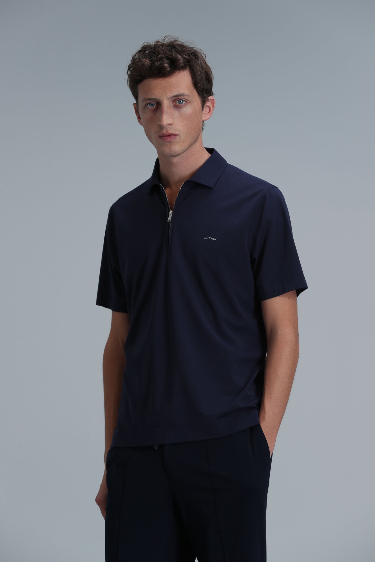 Robert Smart Erkek Polo Tişört Lacivert - Lufian