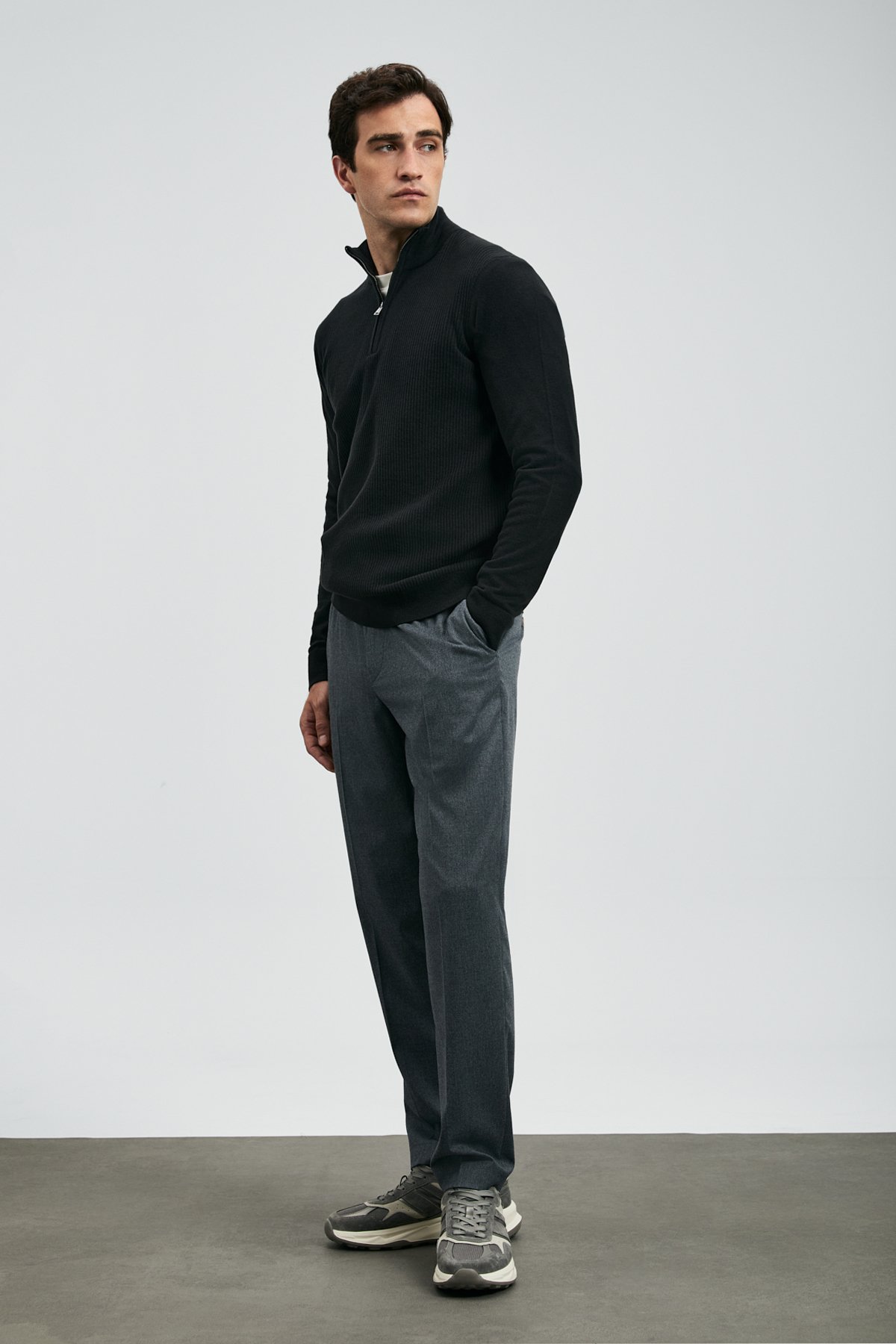 Robın Erkek Kazak Siyah - Lufian