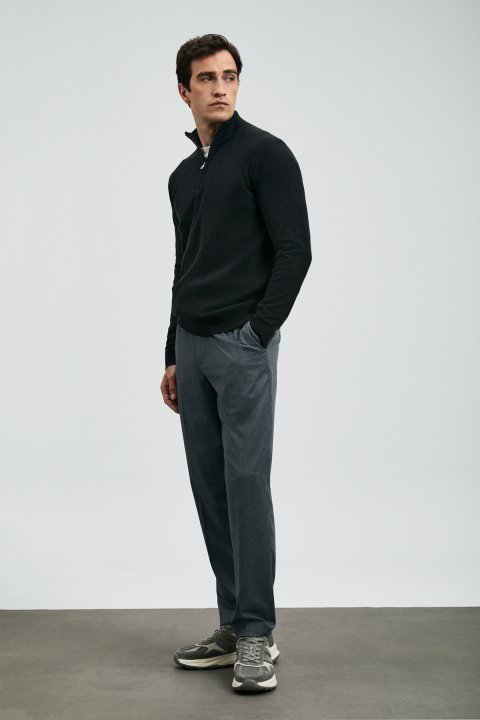 Robın Erkek Kazak Siyah - Lufian