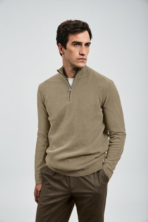 Robın Erkek Kazak Zeytin Yeşili - Lufian