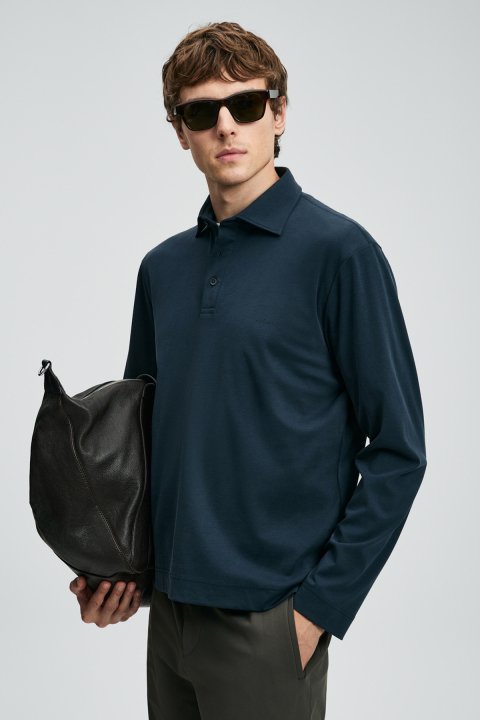 Smart Mens Polo T - Shirt Navy - Lufian