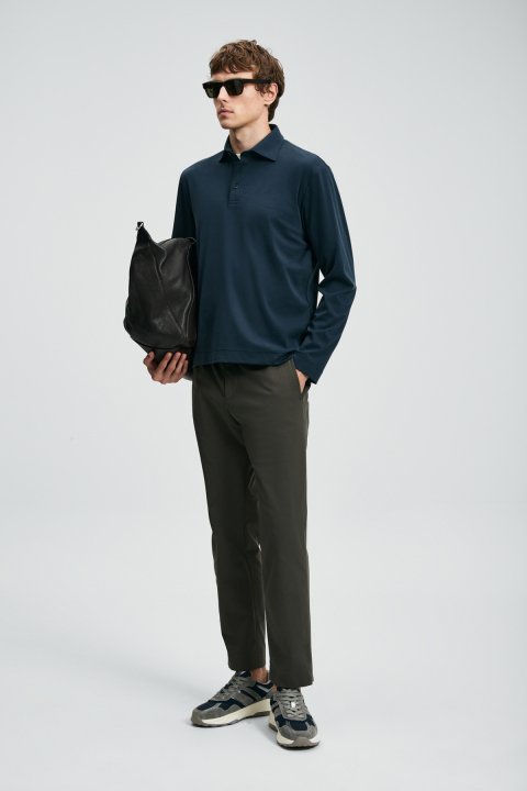 Smart Mens Polo T - Shirt Navy - Lufian (1)