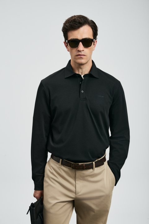 Rocky Smart Erkek Polo Tişört Siyah - Lufian