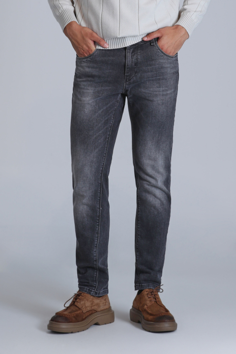 Rodney Smart Jean Erkek Pantolon Slim Fit Grey - Lufian (1)