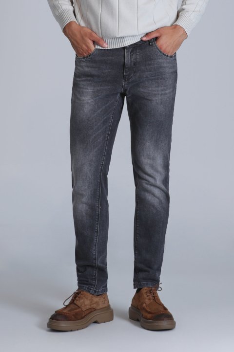 Rodney Smart Jean Erkek Pantolon Slim Fit Grey - Lufian (1)