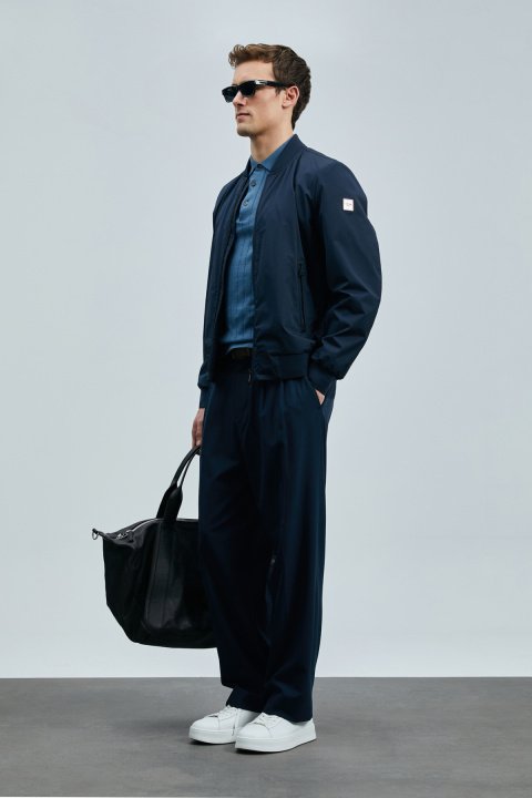 Roger Men's Coat Navy Blue - Lufian