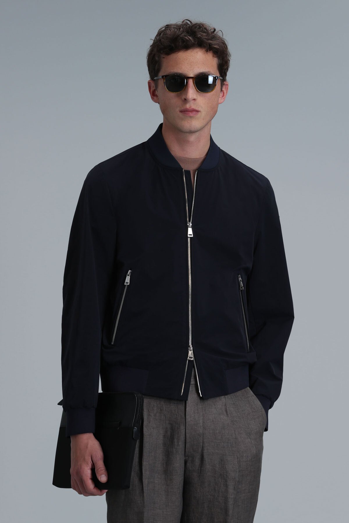 Roger Male Coat Navy - Lufian
