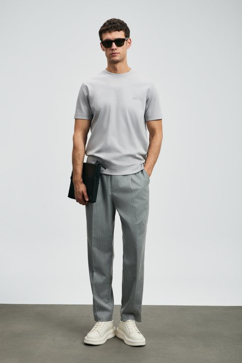 Roland Erkek Basic Tişört Gri - Lufian (1)