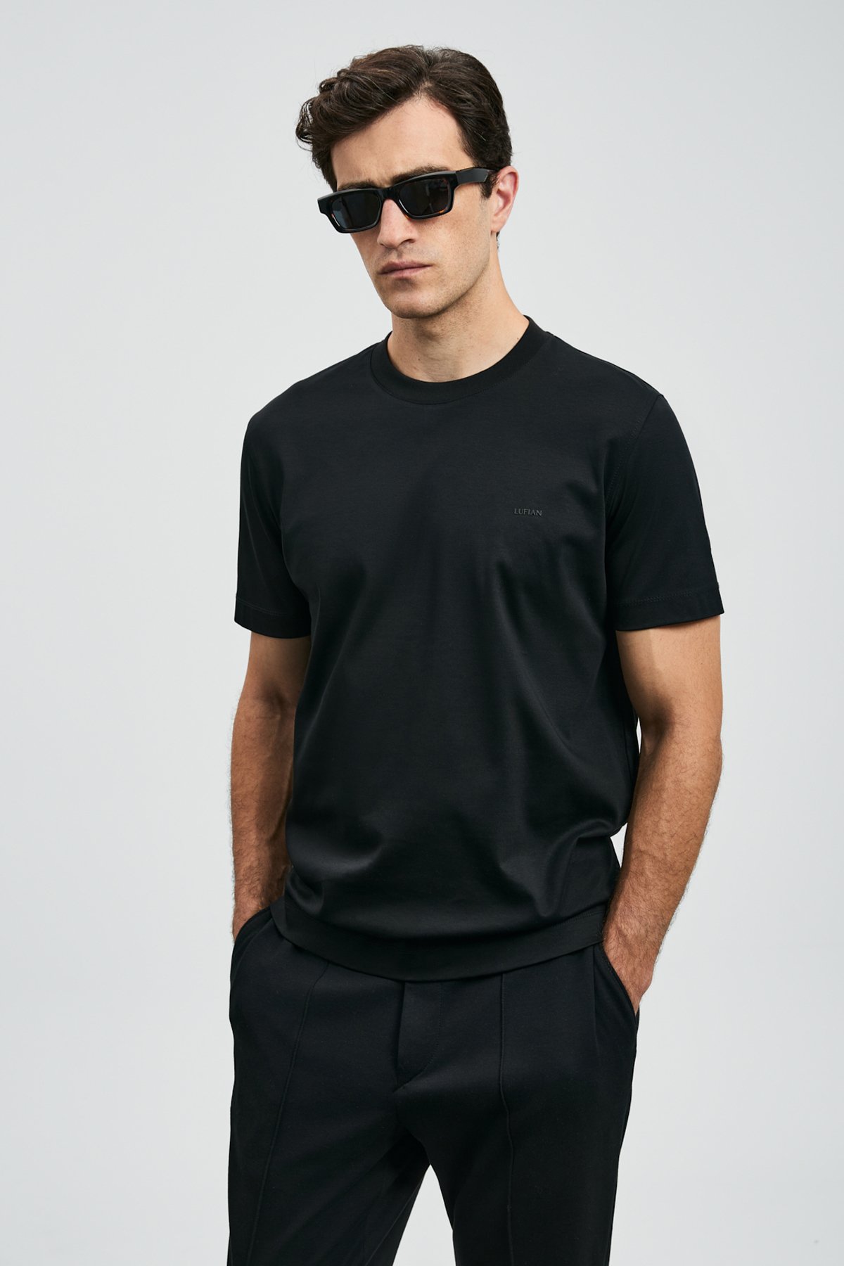 Roland Erkek Basic Tişört Siyah - Lufian
