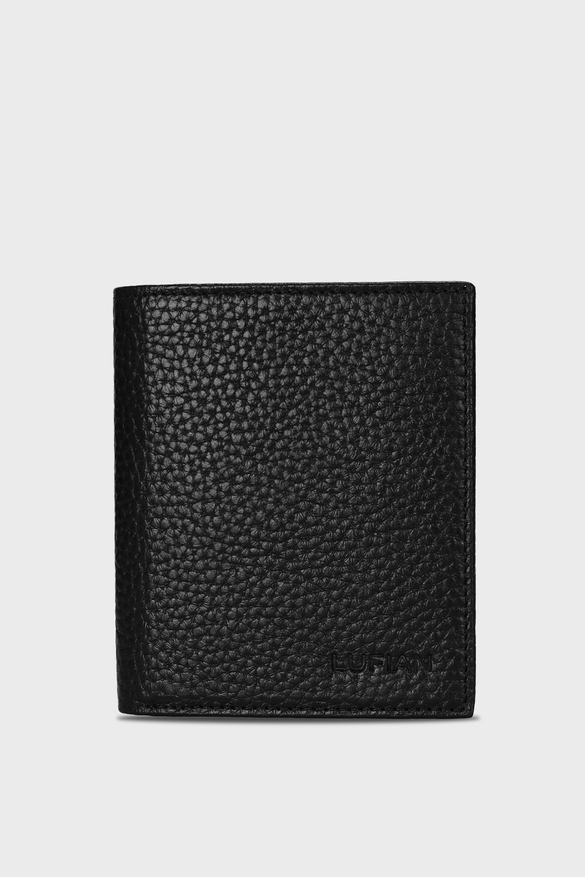 Ronald 103/p1 Men's Leather Wallet Black - LUFIAN