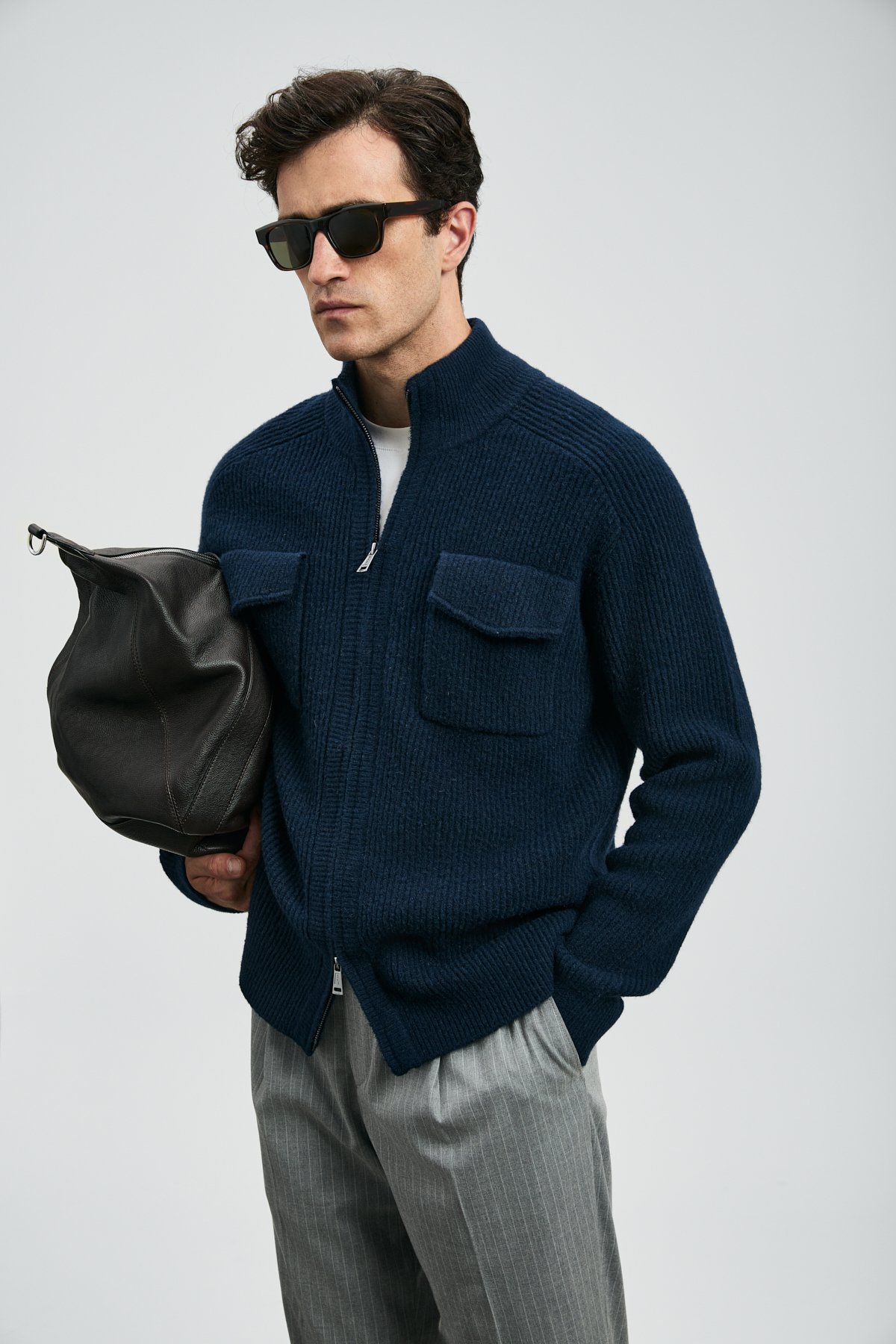 Male Cardigan Navy - Lufian