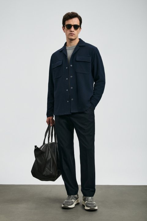 Ronald Smart Erkek Chino Pantolon Comfort Fit Lacivert - Lufian