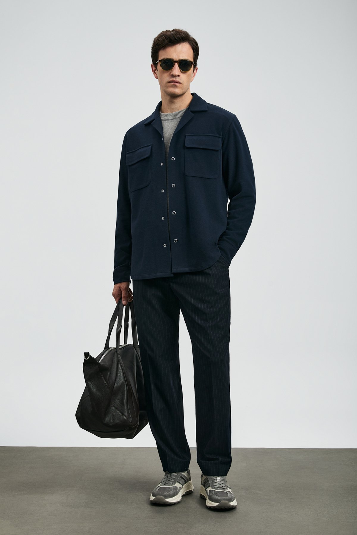 Ronald Smart Erkek Chino Pantolon Comfort Fit Lacivert - Lufian