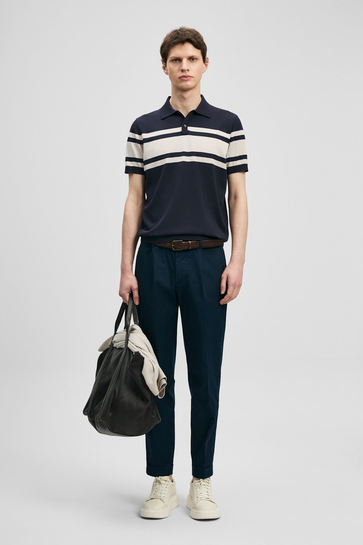 Ronan Smart Erkek Chino Pantolon Slim Fit Lacivert - LUFIAN