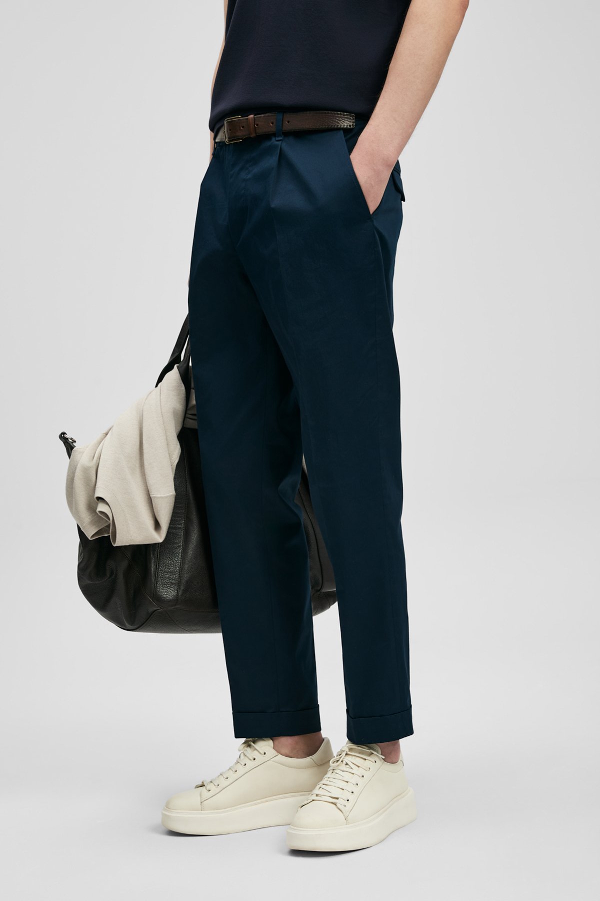 Ronan Smart Erkek Chino Pantolon Slim Fit Lacivert - LUFIAN (1)