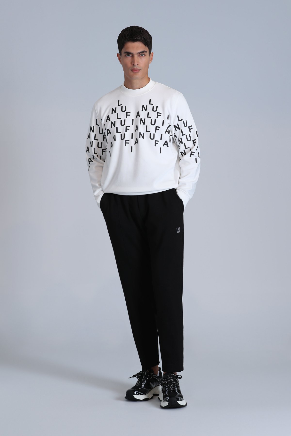 Rose Male Sweatshirt Off Whıte - Lufian (1)