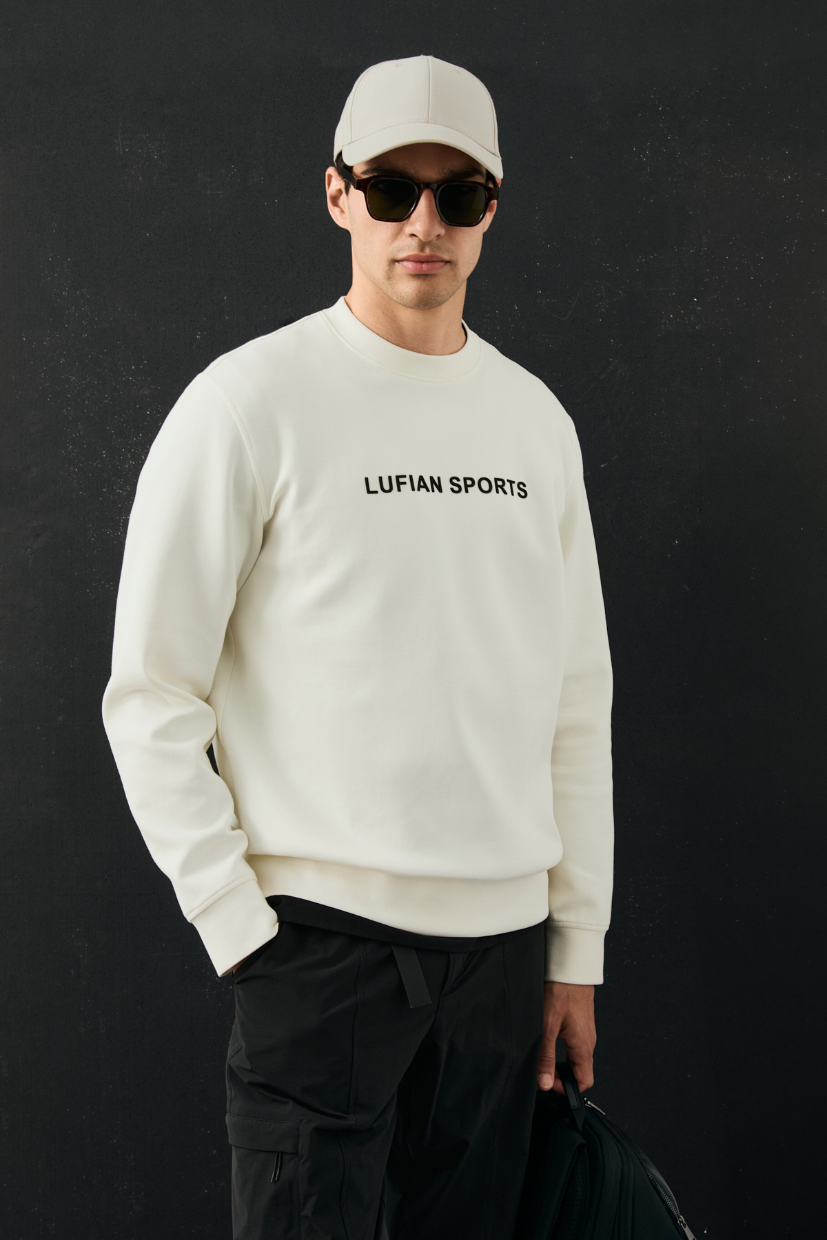 Rowan Erkek Sweatshirt Kırık Beyaz - Lufian