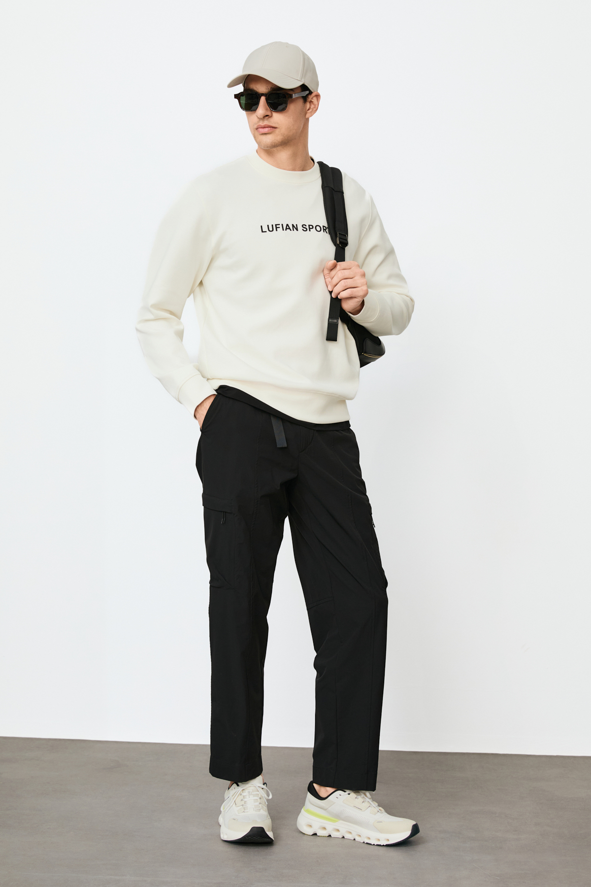 Rowan Erkek Sweatshirt Kırık Beyaz - Lufian