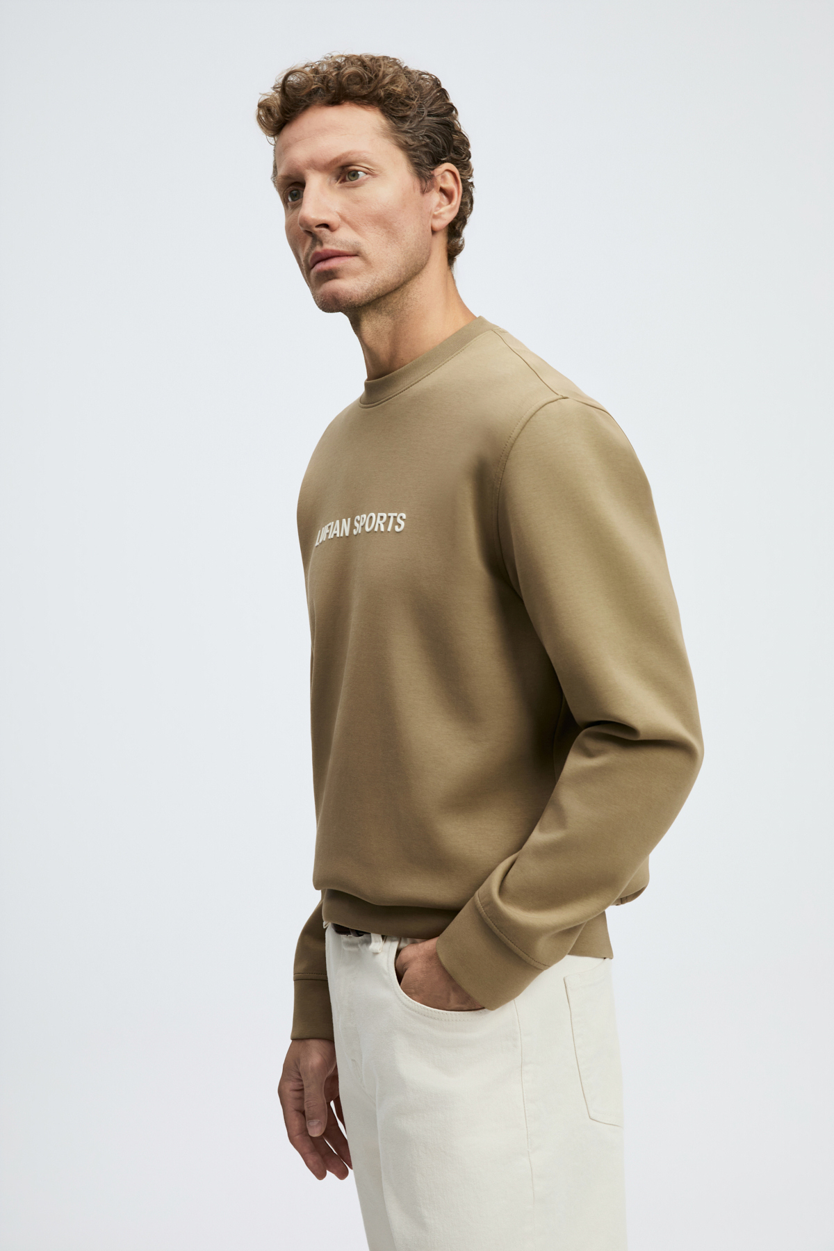 Rowan Erkek Sweatshirt Kum - Lufian