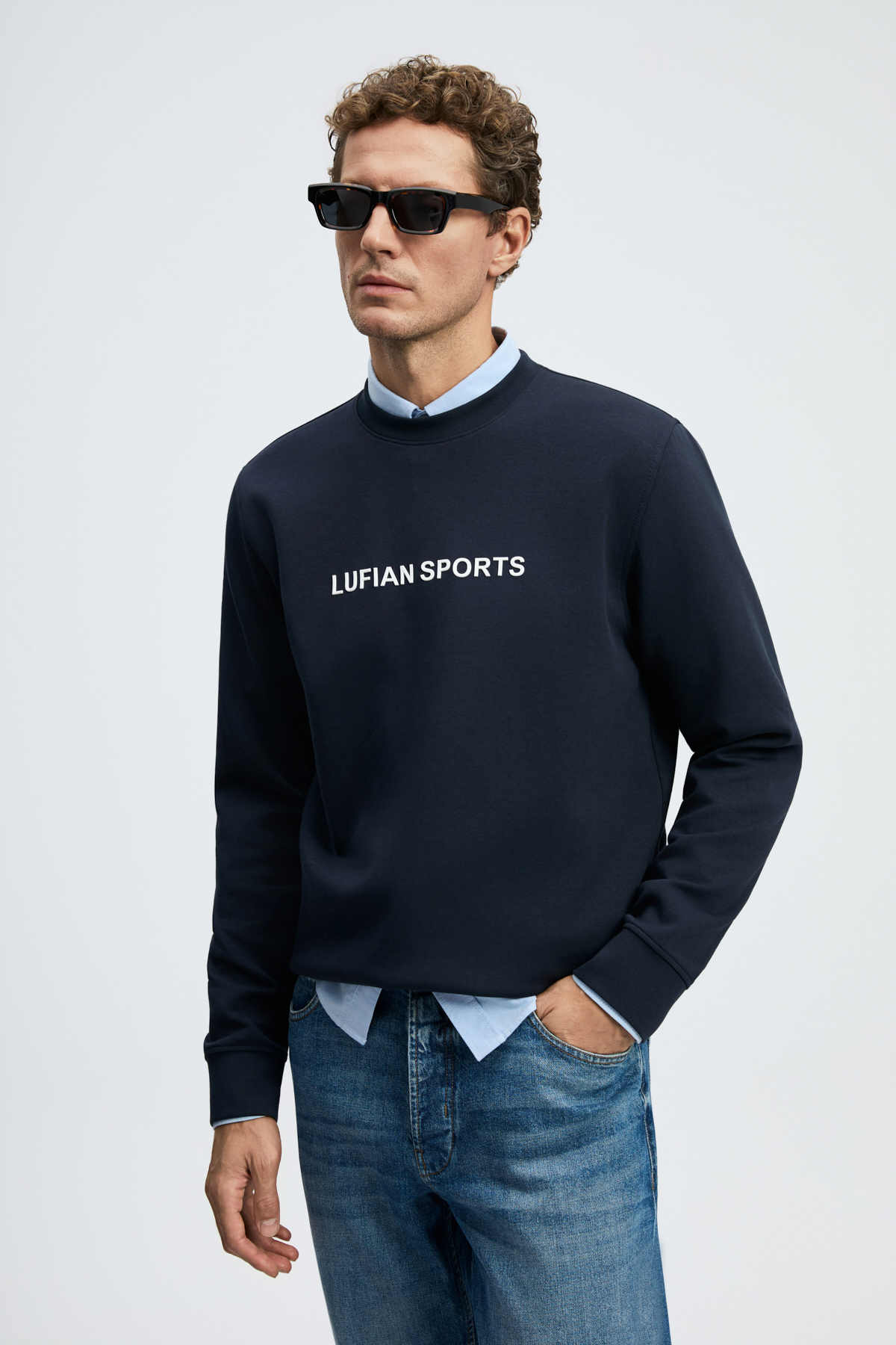 Rowan Erkek Sweatshirt Lacivert - Lufian (1)