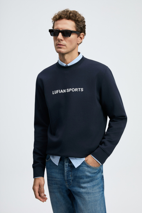 Rowan Erkek Sweatshirt Lacivert - Lufian