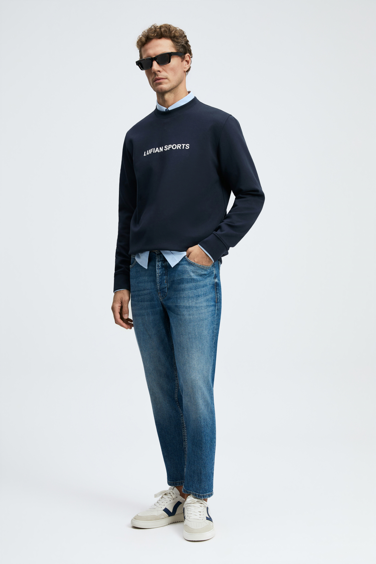 Rowan Erkek Sweatshirt Lacivert - Lufian