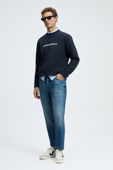 Rowan Erkek Sweatshirt Lacivert - Lufian