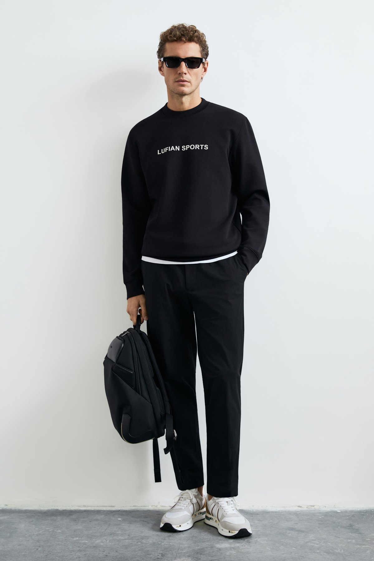 Rowan Erkek Sweatshirt Siyah - Lufian (1)
