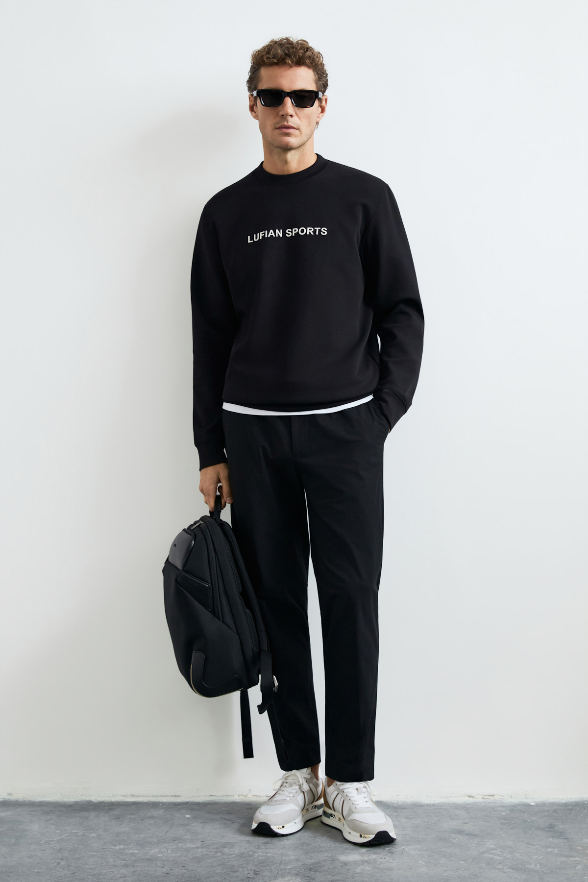 Rowan Erkek Sweatshirt Siyah - Lufian (1)