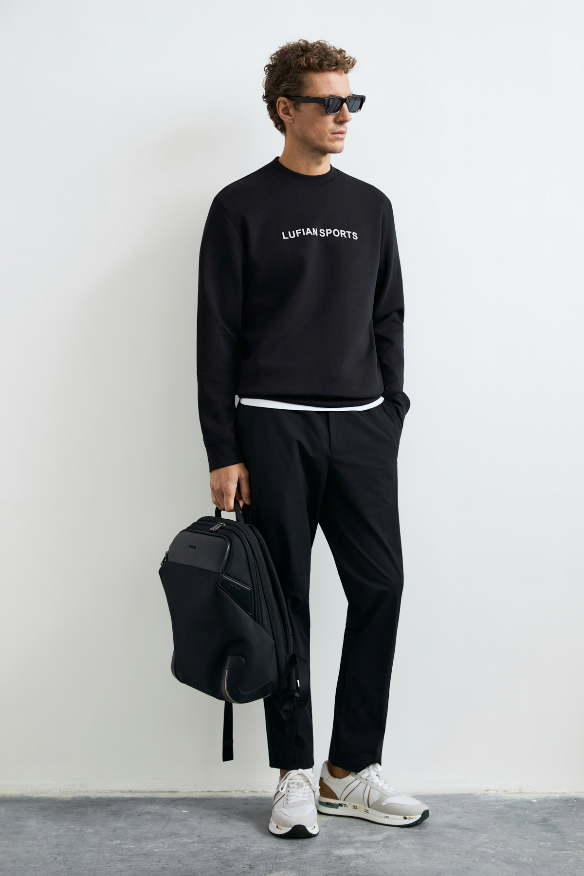 Rowan Erkek Sweatshirt Siyah - Lufian