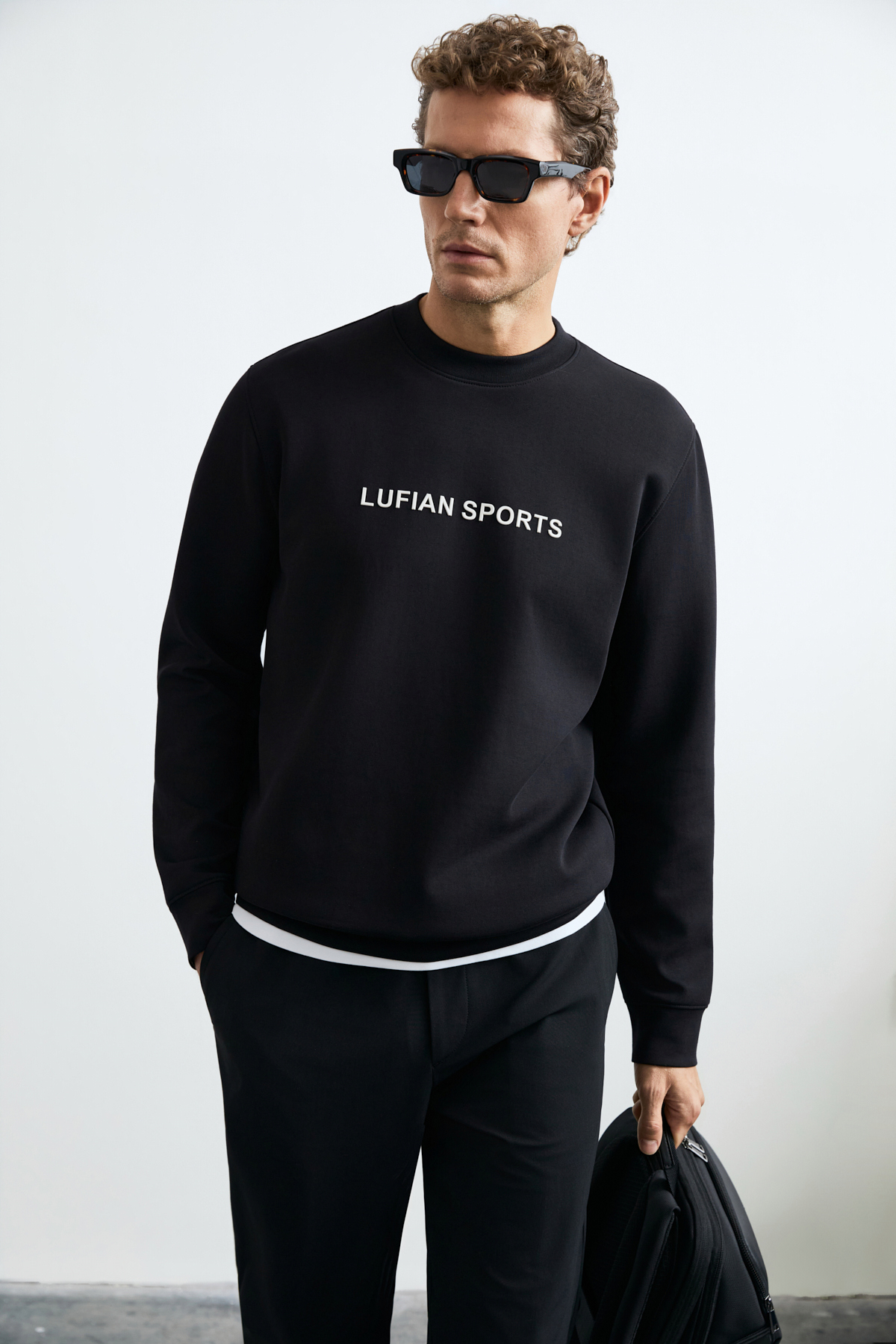 Male Sweatshirt Black - Lufian
