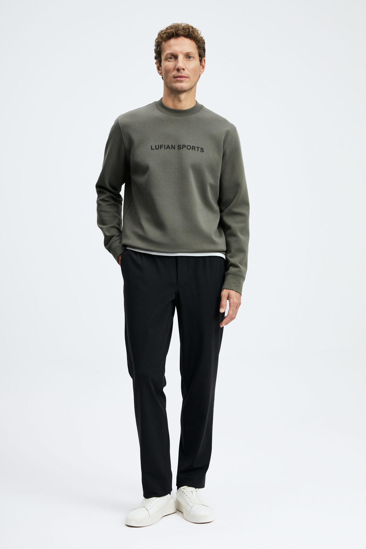Male Sweatshirt Green - LUFIAN