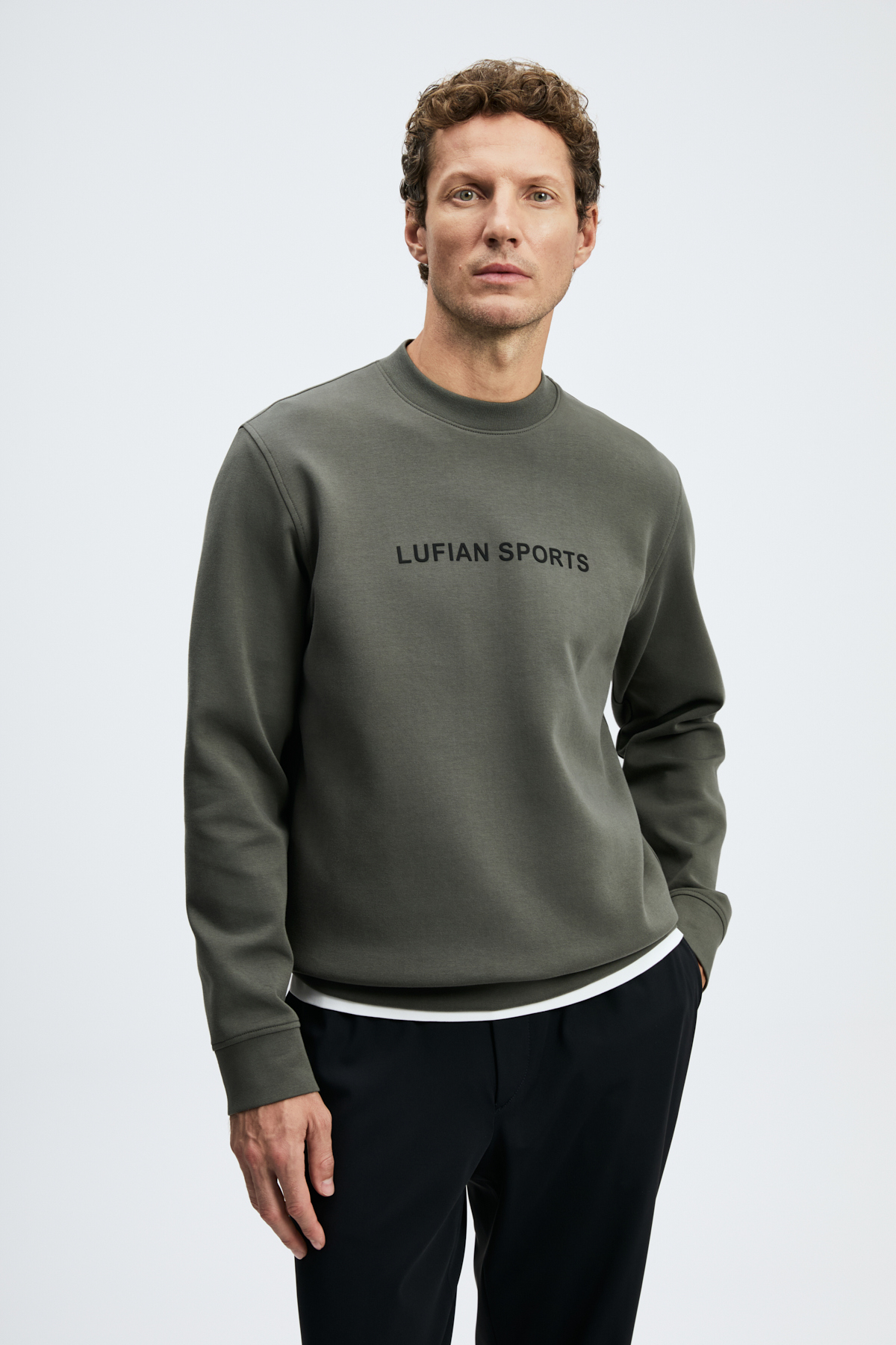 Male Sweatshirt Green - LUFIAN