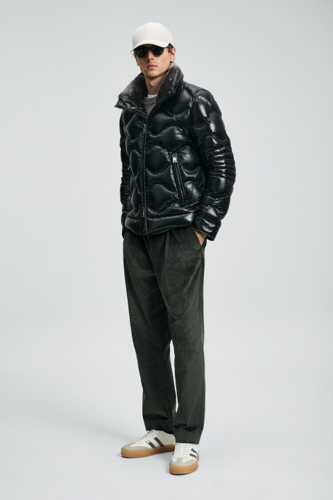 Roy Kaz Tüyü Erkek Mont Siyah - Lufian (1)