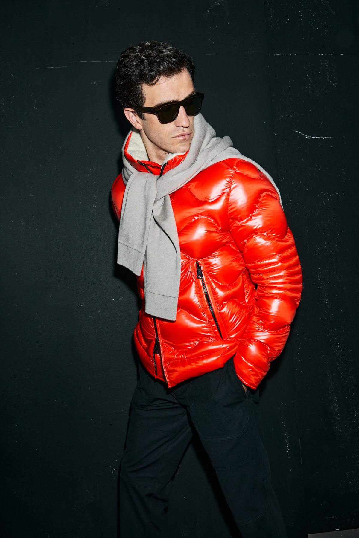 Goose Feather Male Coat Orange - Lufian