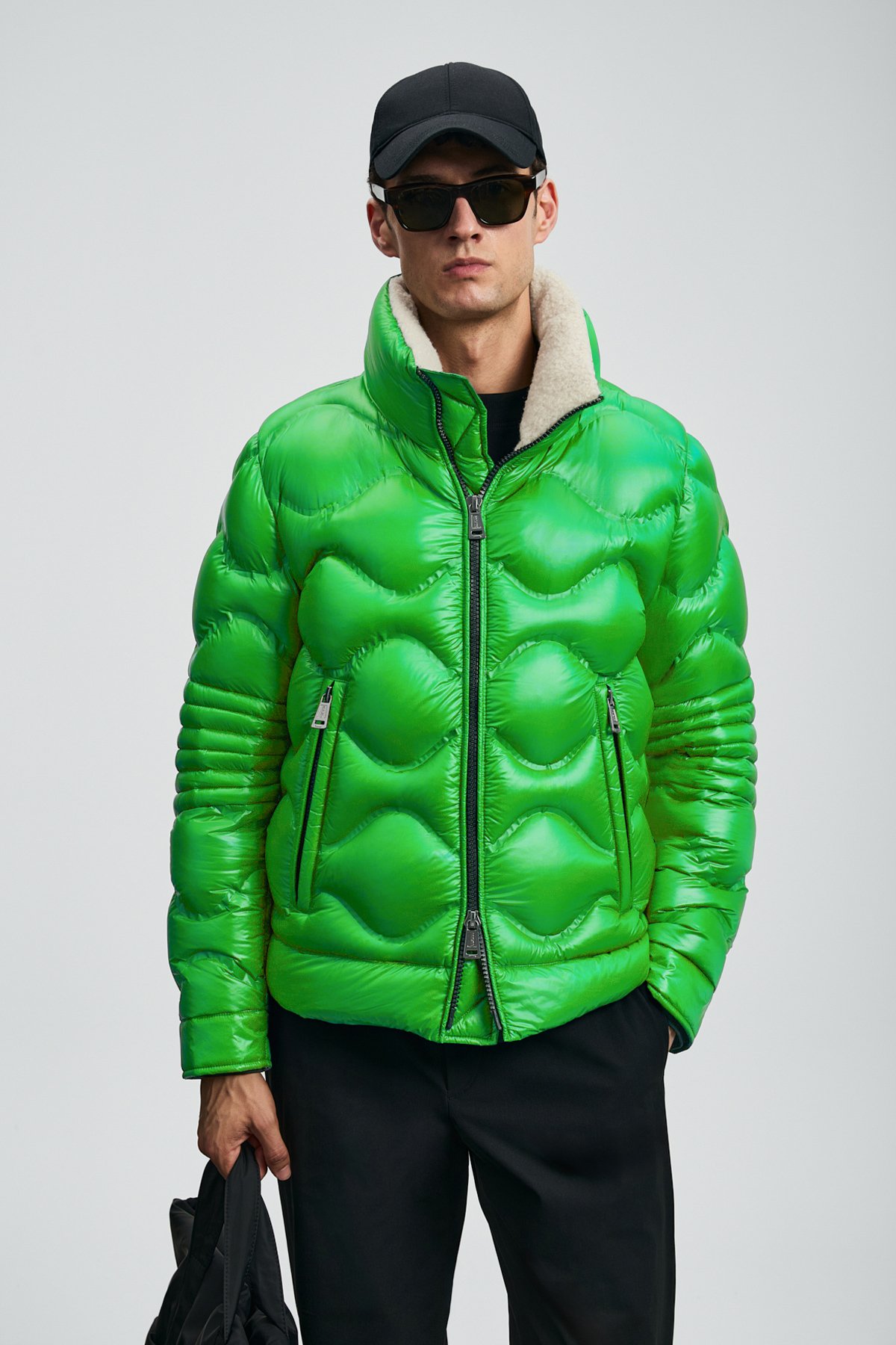 Roy Kaz Tüyü Erkek Mont Yeşil - Lufian