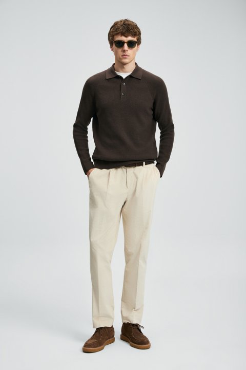 Rufus Erkek Kazak Kahverengi - Lufian