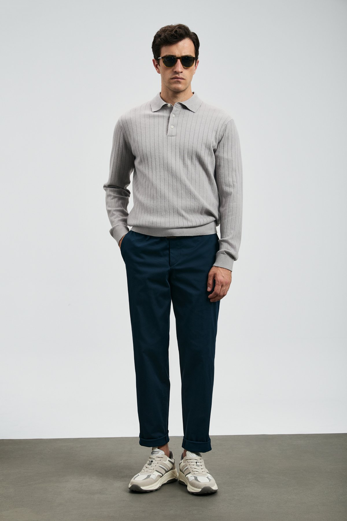 Rumı Smart Erkek Chino Pantolon Slim Fit Lacivert - Lufian