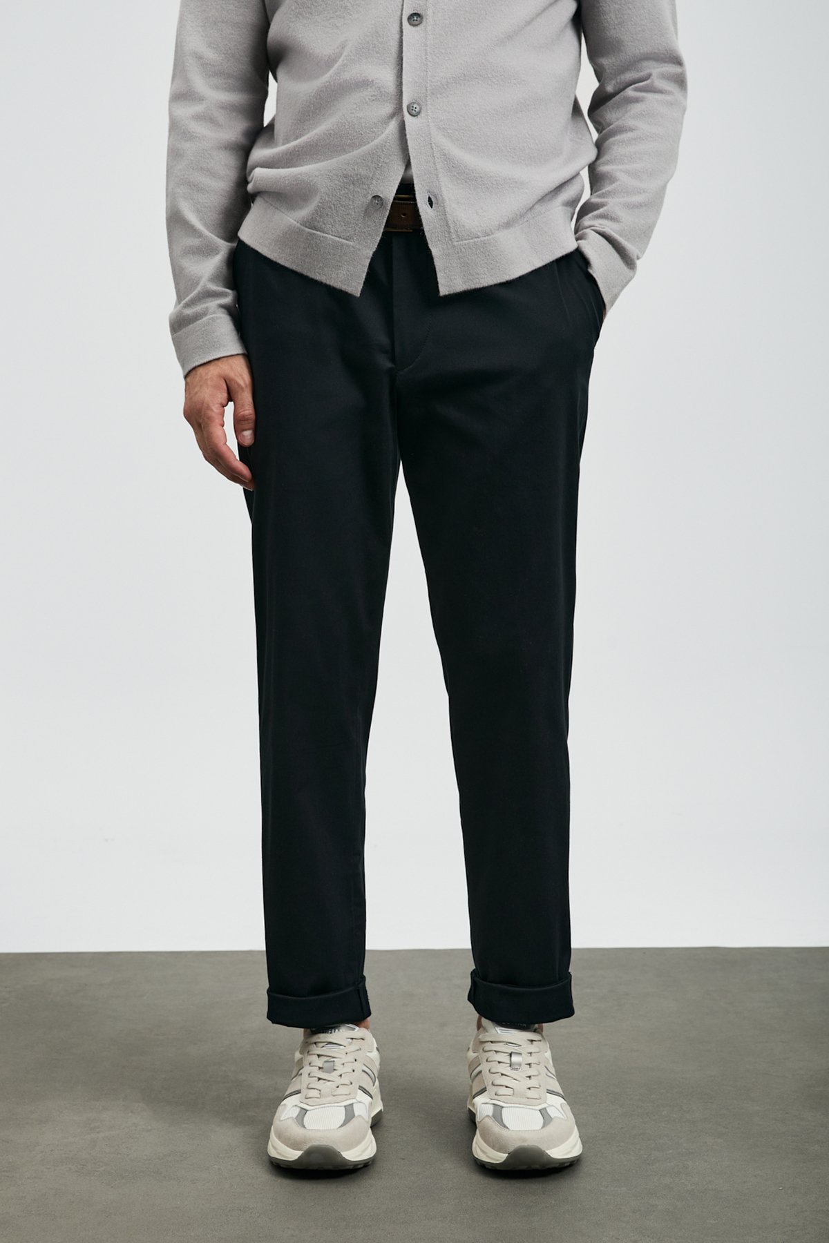 Rumı Smart Erkek Chino Pantolon Slim Fit Siyah - Lufian (1)