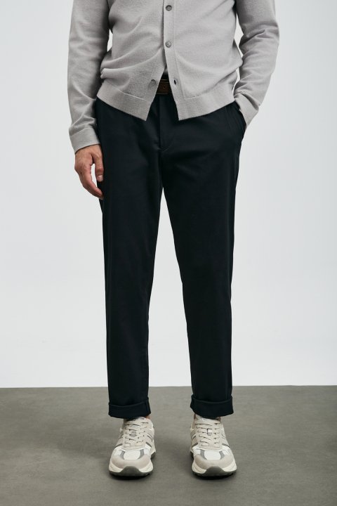 Rumı Smart Erkek Chino Pantolon Slim Fit Siyah - Lufian (1)