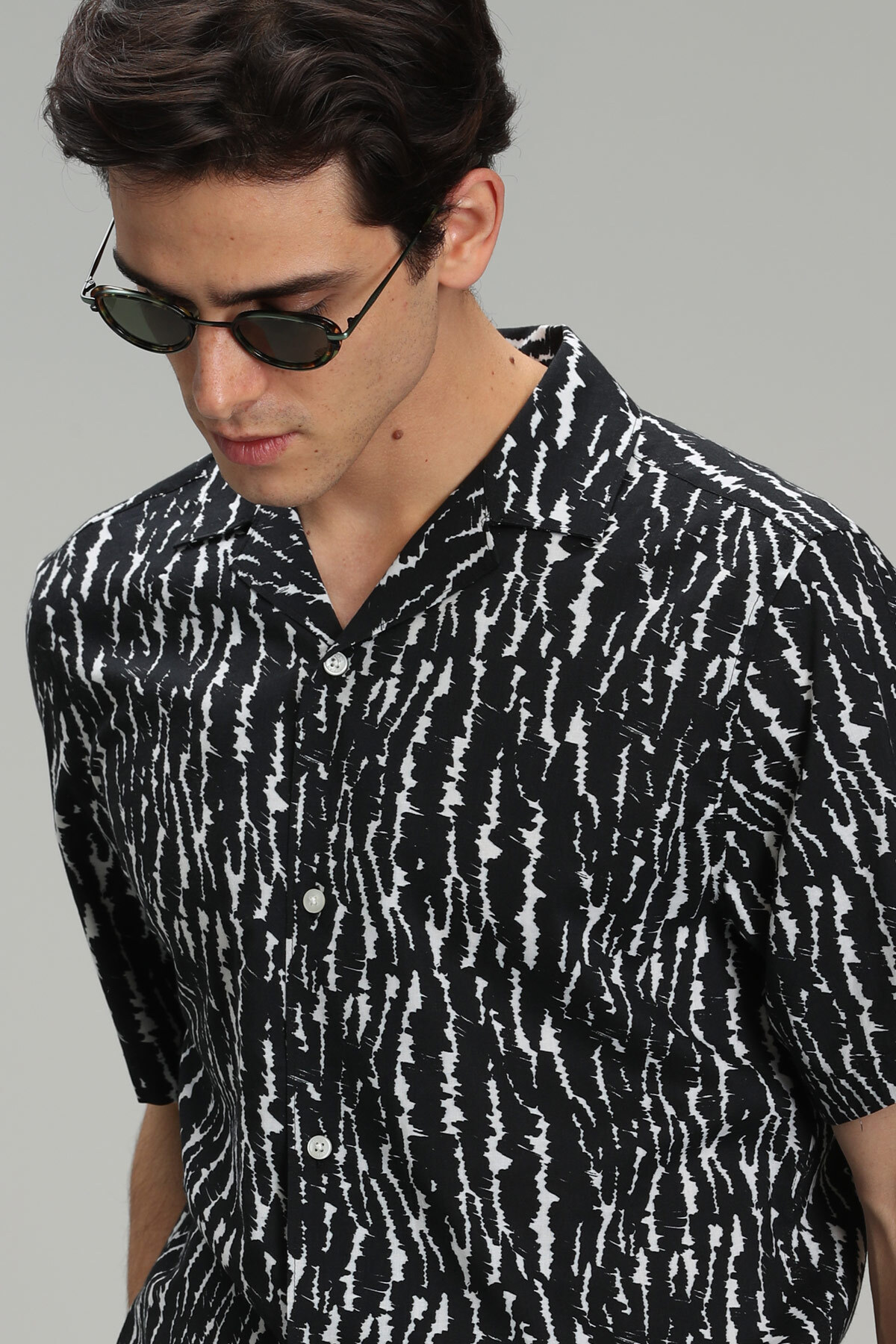 Sader Erkek Smart Gömlek Resort Fıt Siyah