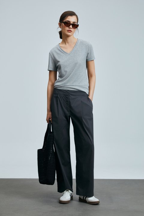 Safar Pleated Trousers Gray - LUFIAN (1)