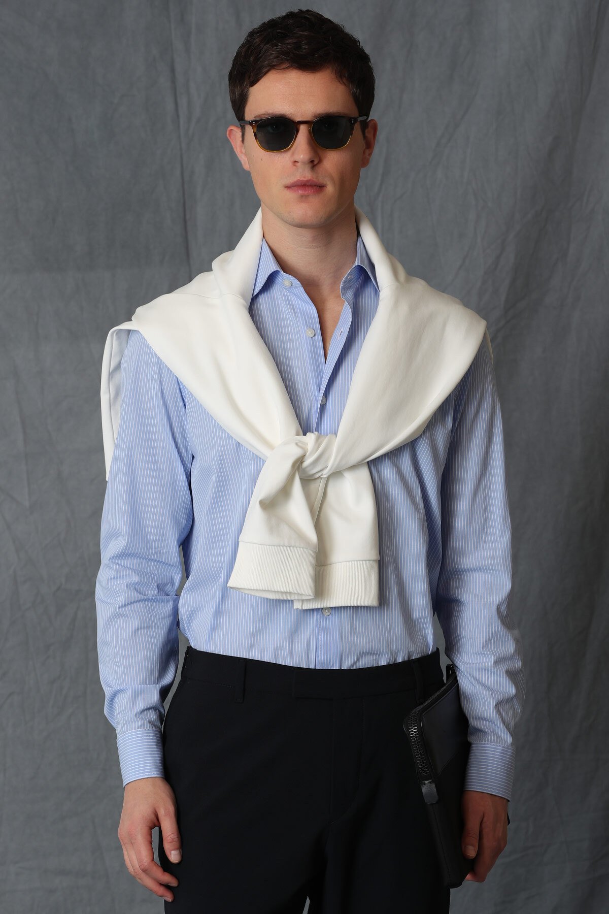 Salen Erkek Smart Gömlek Slim Fit Mavi - Lufian