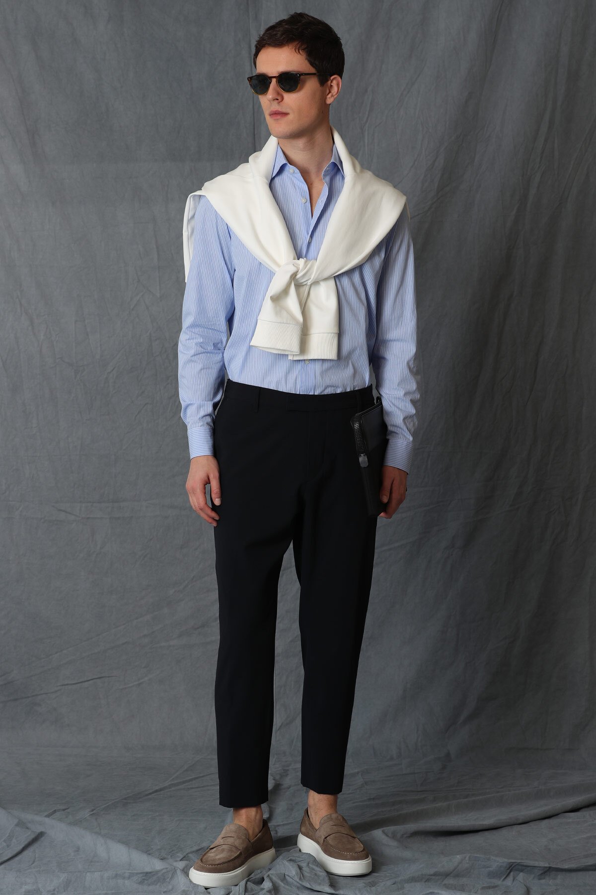 Salen Erkek Smart Gömlek Slim Fit Mavi - Lufian (1)