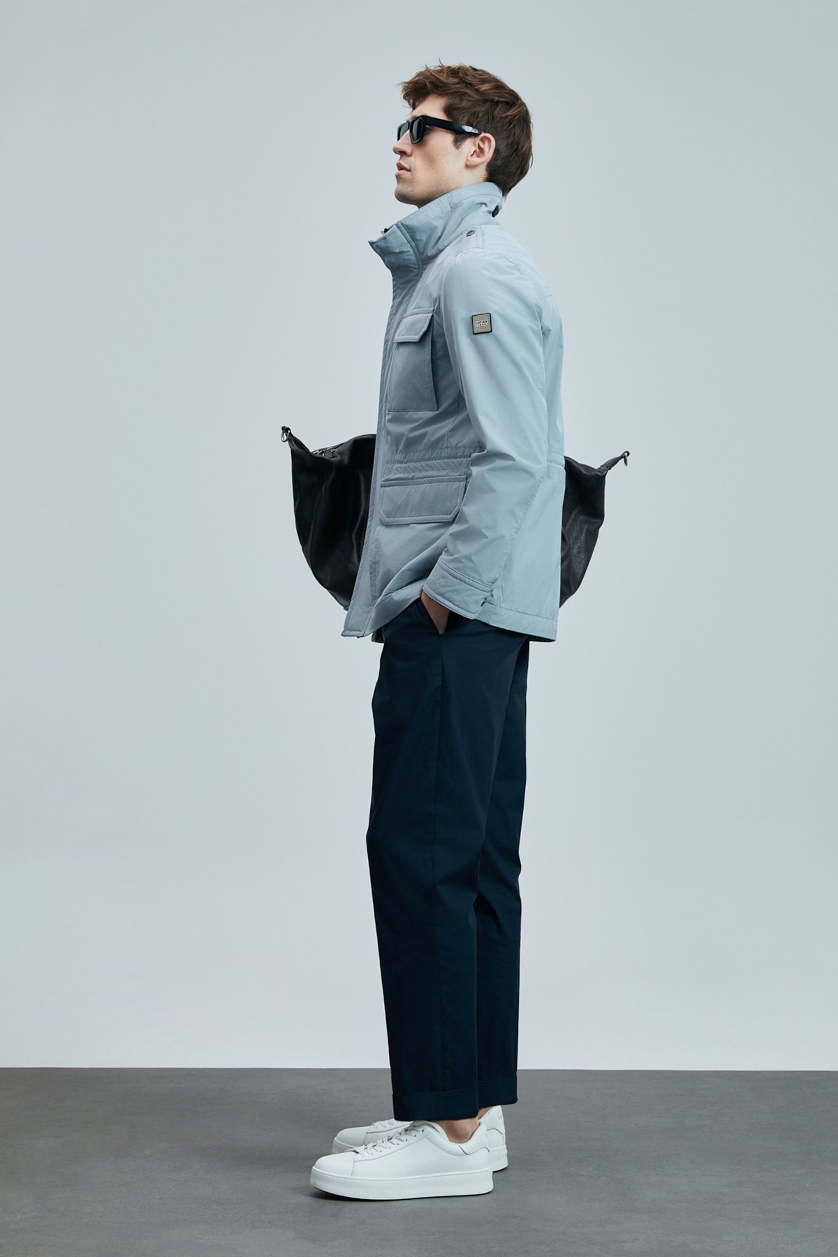 Samuel Smart Mens Chino Pants Slım Fıt Navy - Lufian
