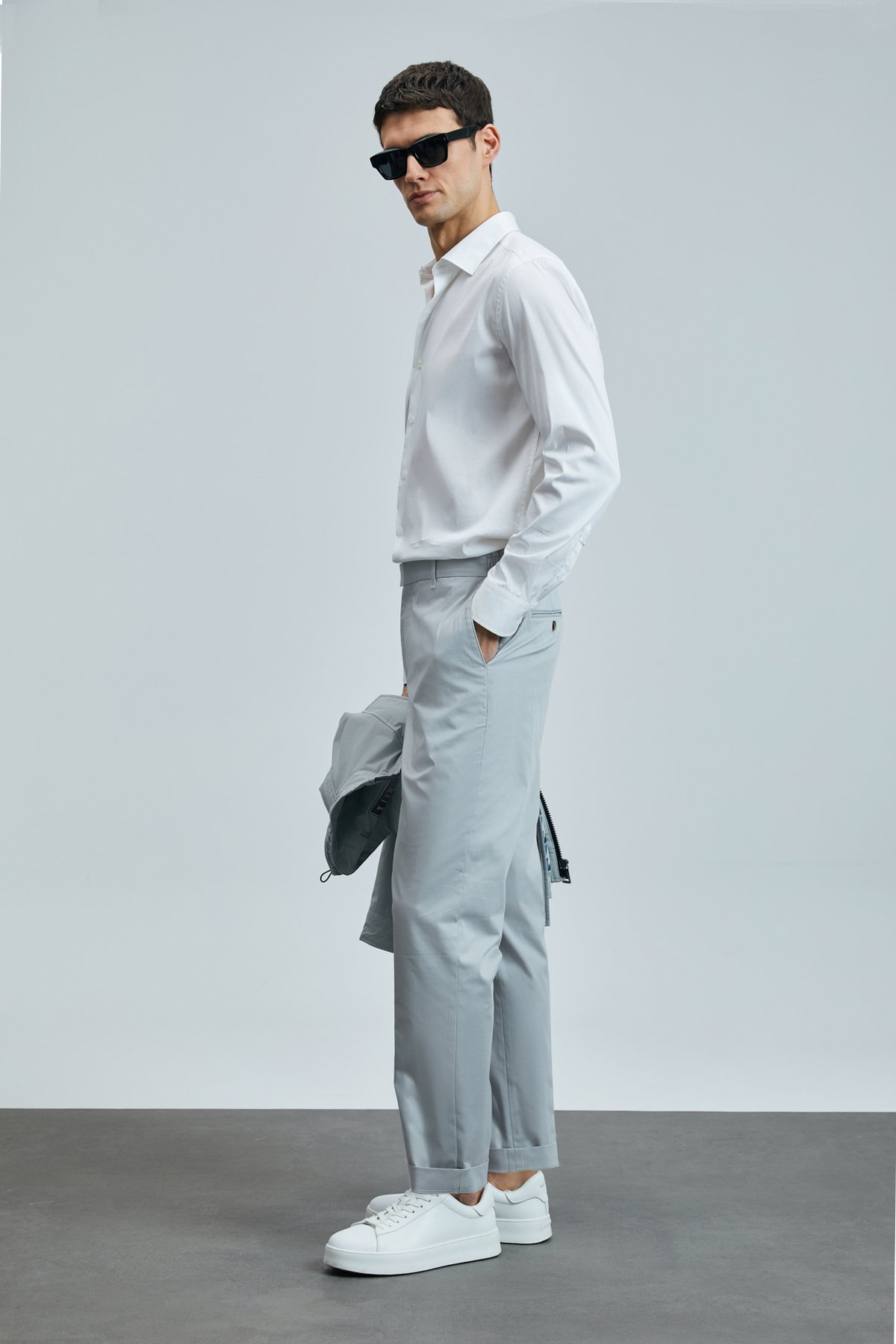 Samuel Smart Erkek Chino Pantolon Slim Fit Taş - Lufian (1)