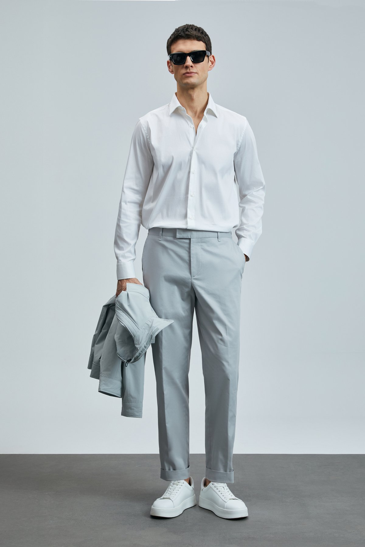 Samuel Smart Erkek Chino Pantolon Slim Fit Taş - Lufian