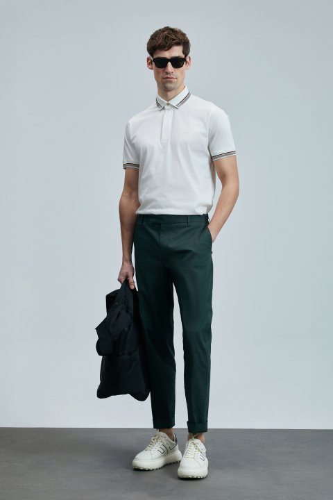 Samuel Smart Erkek Chino Pantolon Slim Fit Yeşil - Lufian